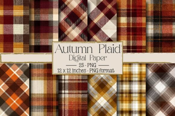 Autumn Plaid Collection: A Versatile Design for Creative Projects