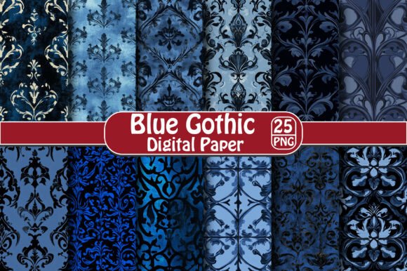 Blue Gothic Digital Paper: A Creative Resource for Designers and Artists