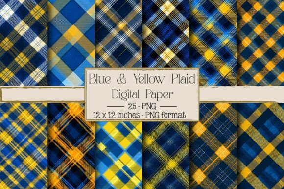 Blue Yellow Diagonal Plaid: A Versatile Design for Modern Creativity