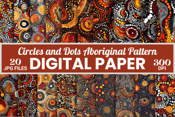 Circles Dots Floral Aboriginal Pattern: A Versatile Design for Modern Creativity