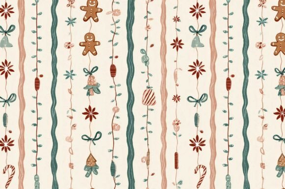 Coquette Christmas Pattern Candy Paper: A Festive Design for Every Project