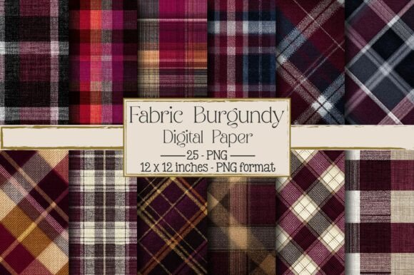 Fabric Burgundy Pattern Plaids: A Versatile Design for Creative Projects