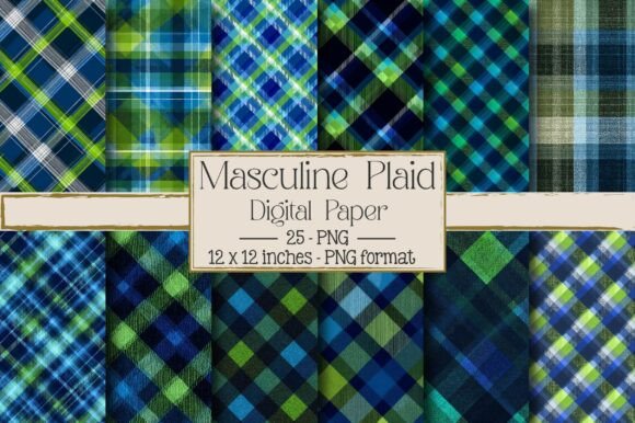 Masculine Plaid - Blue and Green: A Versatile Design Choice