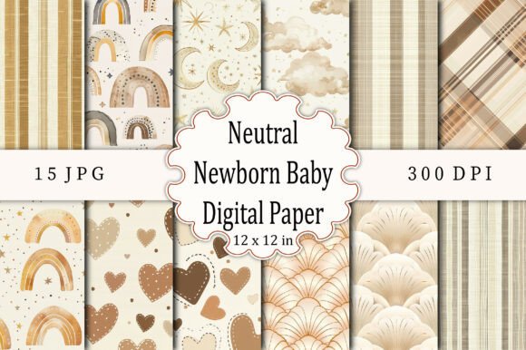 Neutral Newborn Baby Digital Paper: A Versatile Resource for Modern Creators and Users