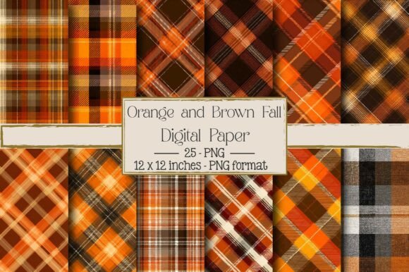 Orange and Brown Fall Plaid: A Versatile Design for Creative Projects