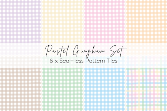Pastel Gingham Seamless Pattern Set: A Soft and Versatile Design Asset
