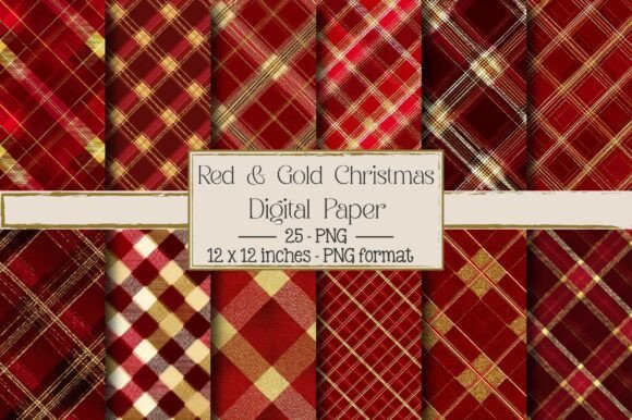 Red Gold Christmas Diagonal Plaid: A Versatile Design for Creative Workflows