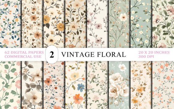 Seamless Vintage Floral Wallpaper Backgrounds: Timeless Elegance for Modern Design