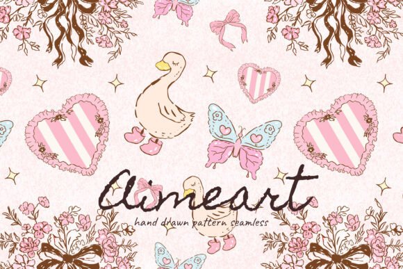 Silly Goose Seamless Pattern Cute Girly: A Must-Have for Creative Projects