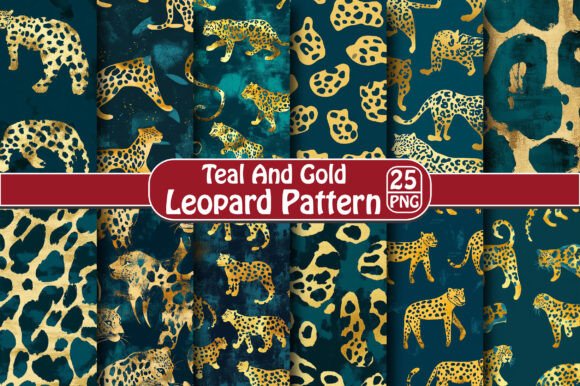 Teal and Gold Leopard Pattern: A Timeless Fusion of Elegance and Boldness